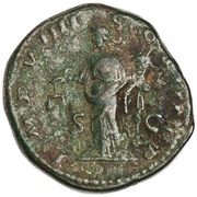 Dupondius - Marcus Aurelius IMP VIIII COS III P P S C; Aequitas, Rome, 177-178 reverse image