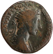 Dupondius - Commodus LIBERTAS AVG IMP II COS P P S C; Libertas obverse image