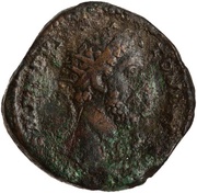 Dupondius - Commodus LIB AVG TR P V IMP IIII COS II P P S C; Liberalitas obverse image