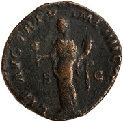 Dupondius - Commodus LIB AVG TR P V IMP IIII COS II P P S C; Liberalitas, Rome, 180 reverse image