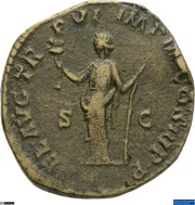 Dupondius - Commodus FEL AVG ANN AVG PROV DEOR TR P VI IMP IIII COS III P P S C; Felicitas, Rome, 181 reverse image