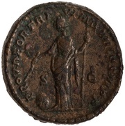 Dupondius - Commodus PROV DEOR TR P VI IMP IIII COS III P P S C; Providentia, Rome, 181 reverse image