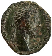 Dupondius - Commodus TR P VIII IMP VI COS IIII P P S C; Roma and Victory obverse image