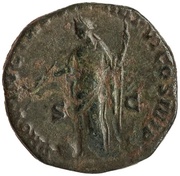 Dupondius - Commodus PROV AVG TR P VIII IMP VI COS IIII P P S C; Providentia, Rome, 183 reverse image