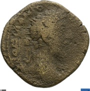 Dupondius - Commodus P M TR P VIIII IMP VII COS IIII P P S C; Roma and Victory obverse image