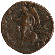 Dupondius - Commodus P M TR P XI IMP VII COS V P P S C; Victory, Rome, 186 reverse image