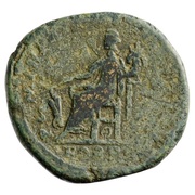 Dupondius - Commodus FORT RED P M TR P XI IMP VII COS V P P S C; Fortuna, Rome, 186 reverse image