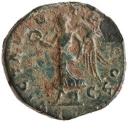 Dupondius - Septimius Severus VICT AVG TR P COS S C; Victory, Rome, 193 reverse image