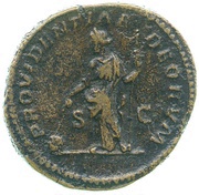 Dupondius - Caracalla PROVIDENTIAE DEORVM S C; Providentia, Rome, 210-213 reverse image