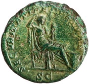 Dupondius - Caracalla SECVRITATI PERPETVAE S C; Securitas, Rome, 210-213 reverse image