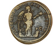 Dupondius - Septimius Severus VICT BRIT P M TR P XIX COS III P P S C; Victory, Rome, 211 reverse image
