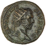 Dupondius - Caracalla FORT RED P M TR P XIIII COS III P P S C; Fortuna obverse image