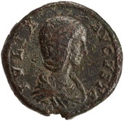 Dupondius - Julia Domna VESTA S C; Vesta obverse image