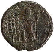 Dupondius - Julia Domna VESTA S C; Vesta, Rome, 211-217 reverse image