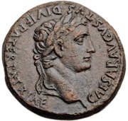 Sestertius - Augustus ROM ET AVG; altar of Gauls obverse image