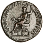 Sestertius - Tiberius TI CAESAR DIVI AVG F AVGVST PM TR POT XXIIII obverse image
