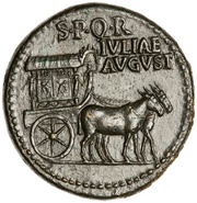 Sestertius TI CAESAR DIVI AVG F AVGVST PM TR POT XXIIII obverse image