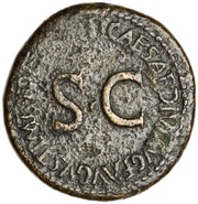 Sestertius TI CAESAR DIVI AVG F AVGVST P M TR POT XXXVI; Victoria, Rome, 34-35 reverse image