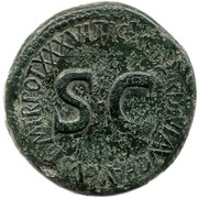 Sestertius - Augustus TI CAESAR DIVI AVG F AVGVST P M TR POT XXXVI, Rome, 34-35 reverse image
