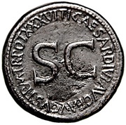 Sestertius TI CAESAR DIVI AVG F AVGVST P M TR POT XXXVI, Rome, 34-35 reverse image