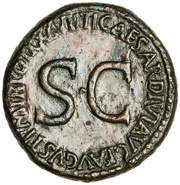 Sestertius - Augustus TI CAESAR DIVI AVG F AVGVST P M TR POT XXXVII, Rome, 35-36 reverse image