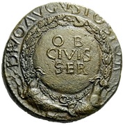 Sestertius TI CAESAR DIVI AVG F AVGVST P M TR POT XXXIIX obverse image