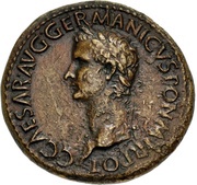 Sestertius - Caligula ADLOCVT COH obverse image