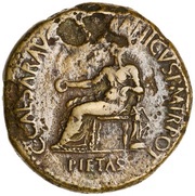 Sestertius - Caligula DIVO AVG S C; Pietas obverse image