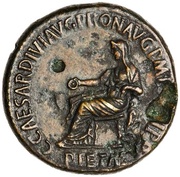Sestertius - Caligula DIVO AVG S C; Pietas obverse image