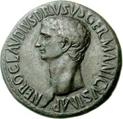 Sestertius - Drusus the Elder and Claudius TI CLAVDIVS CAESAR AVG P M TR P IMP S C obverse image