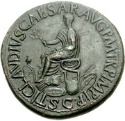 Sestertius - Drusus the Elder and Claudius TI CLAVDIVS CAESAR AVG P M TR P IMP S C, Rome, 41-50 reverse image