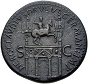 Sestertius - Claudius NERO CLAVDIVS DRVSVS GERMAN IMP S C, Rome, 41-50 reverse image