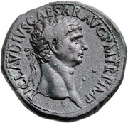 Sestertius - Claudius SPES AVGVSTA S C; Spes obverse image