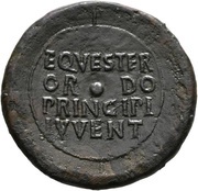 Sestertius - Nero EQVESTER ORDO PRINCIPI IVVENT, Rome, 50-54 reverse image