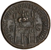 Sestertius - Claudius NERO CLAVDIVS DRVSVS GERMAN IMP, Rome, 50-54 reverse image