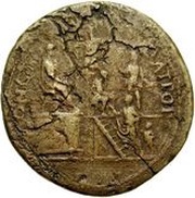 Sestertius - Nero CONG II DAT POP; Minerva and Liberalitas, Rome, 62-68 reverse image