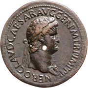 Sestertius - Nero DECVRSIO obverse image