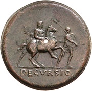 Sestertius - Nero DECVRSIO, Rome, 62-68 reverse image