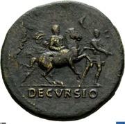 Sestertius - Nero DECVRSIO, Rome, 62-68 reverse image
