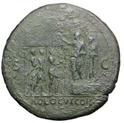 Sestertius - Nero ADLOCVT COH S C, Rome, 62-68 reverse image
