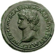 Sestertius - Nero S C; Mars, Pax, and Victory obverse image