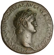 Sestertius - Nero S C; Mars, Pax, and Victory obverse image