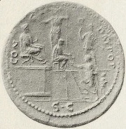 Sestertius - Nero CONG I DAT POP S C; Minerva and Liberalitas, Rome, 62-68 reverse image