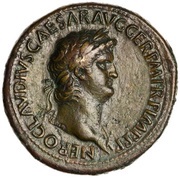 Sestertius - Nero CONG II DAT POP S C; Minerva obverse image