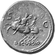 Sestertius - Nero DECVRSIO S C, Rome, 62-68 reverse image