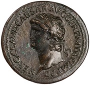 Sestertius - Nero DECVRSIO S C obverse image