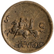 Sestertius - Nero DECVRSIO S C, Rome, 62-68 reverse image
