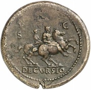 Sestertius - Nero DECVRSIO S C, Rome, 62-68 reverse image