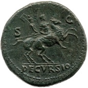 Sestertius - Nero DECVRSIO S C, Rome, 62-68 reverse image
