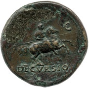 Sestertius - Nero DECVRSIO S C, Rome, 62-68 reverse image